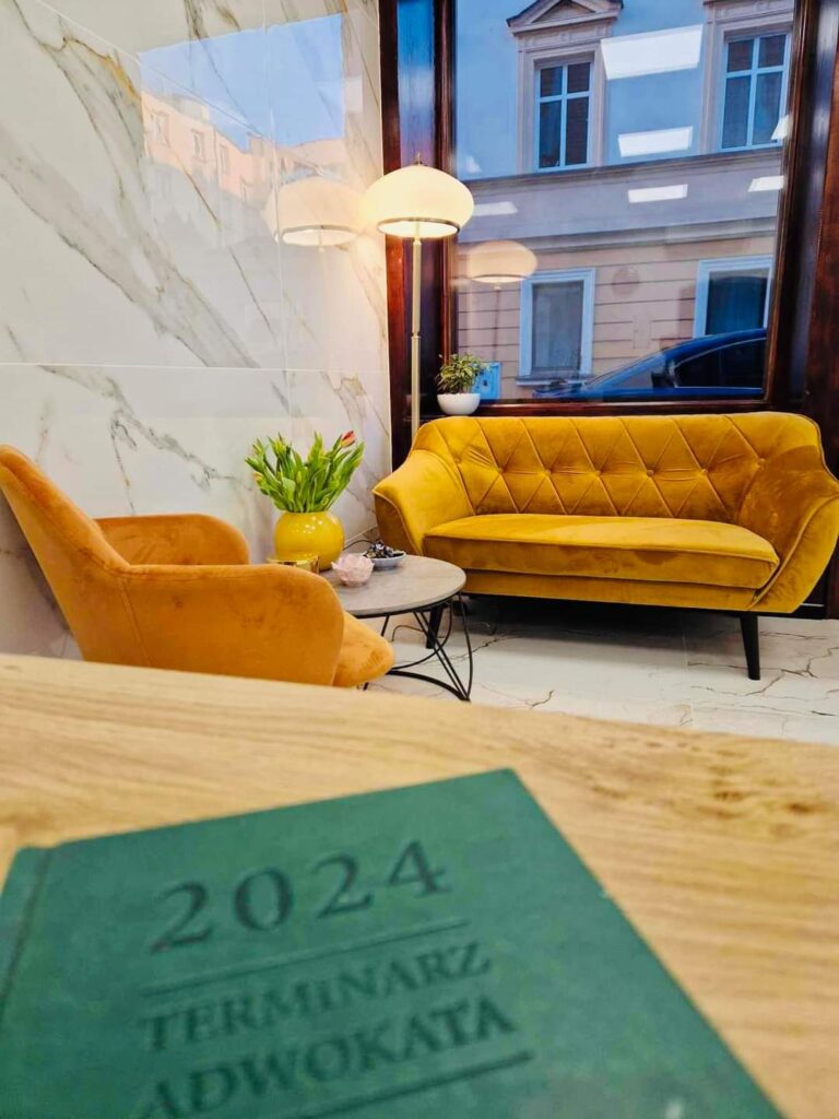 Wnętrze kancelarii adwokackiej Jagoda i Adrian Gniewaszewscy w Wołowie
